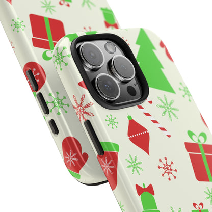 Tough Phone Case for iPhone – Christmas Packages Design | Durable Holiday Stocking Stuffer Gift