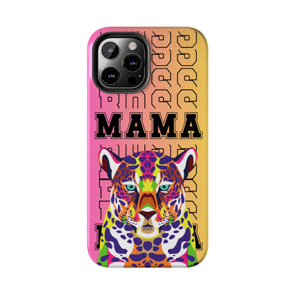 Colorful Cheetah 'Boss Mama' iPhone Case - Stylish and Empowering Protective Cover