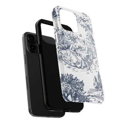 Tough Phone Case for iPhone – Elegant Toile Design | Durable and Stylish Stocking Stuffer Gift