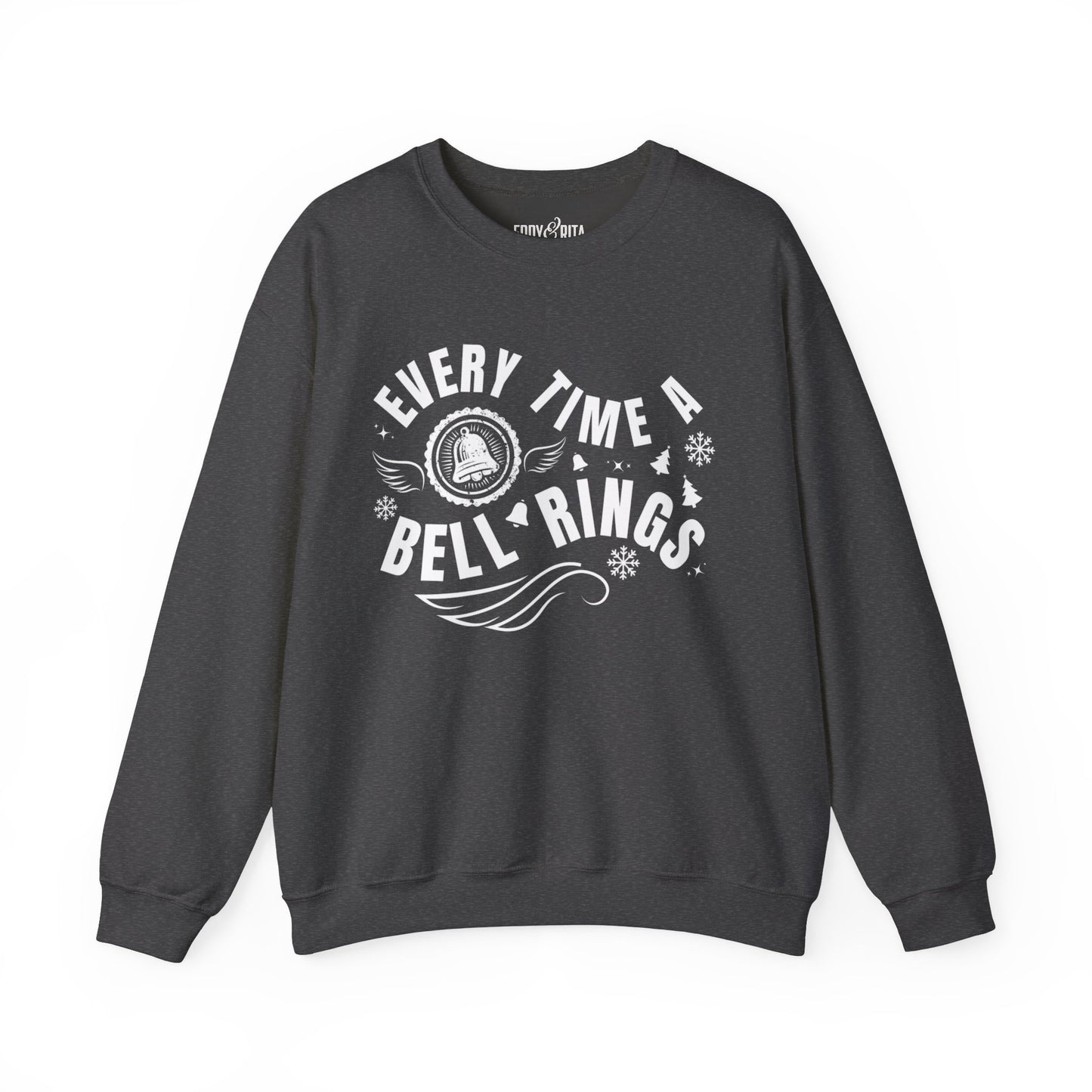 Women's Heavy Sweatshirt – "Every Time a Bell Rings" Christmas Graphic Sweatshirt