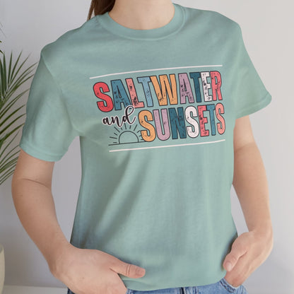 Saltwater and Sunsets Women's Bella Canvas T-Shirt - Eddy and Rita