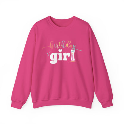 Celebrate in Style: Women's Birthday Girl Pullover Sweatshirt - Eddy and Rita