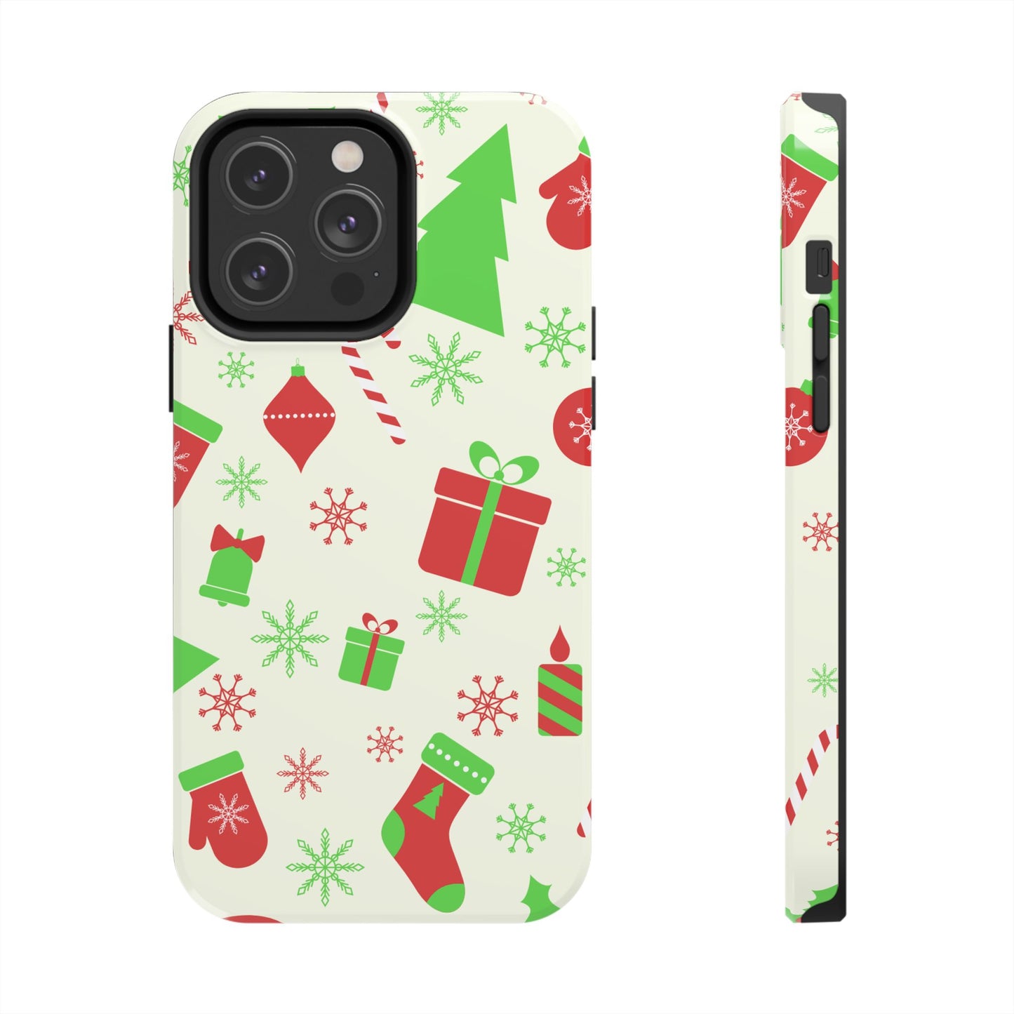 Tough Phone Case for iPhone – Christmas Packages Design | Durable Holiday Stocking Stuffer Gift