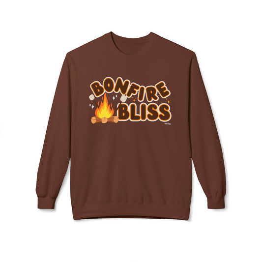 Eddy and Rita Women's Midweight Sweatshirt - "Bonfire Bliss" Fall Graphic Pullover