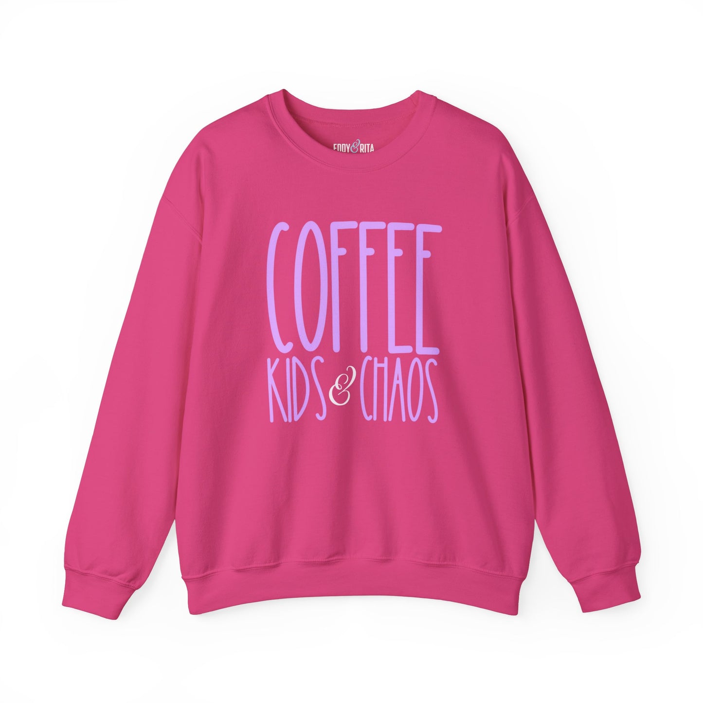 Coffee, Kids, and Chaos Women's Sweatshirt: Cozy Comfort for Busy Moms - Eddy and Rita