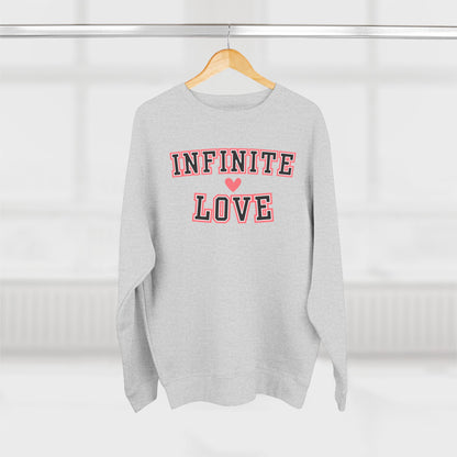 Women's Valentine's Day Graphic Sweatshirt – 'Infinite Love' Cozy Pullover – Romantic Gift for Her, Casual Holiday Outfit