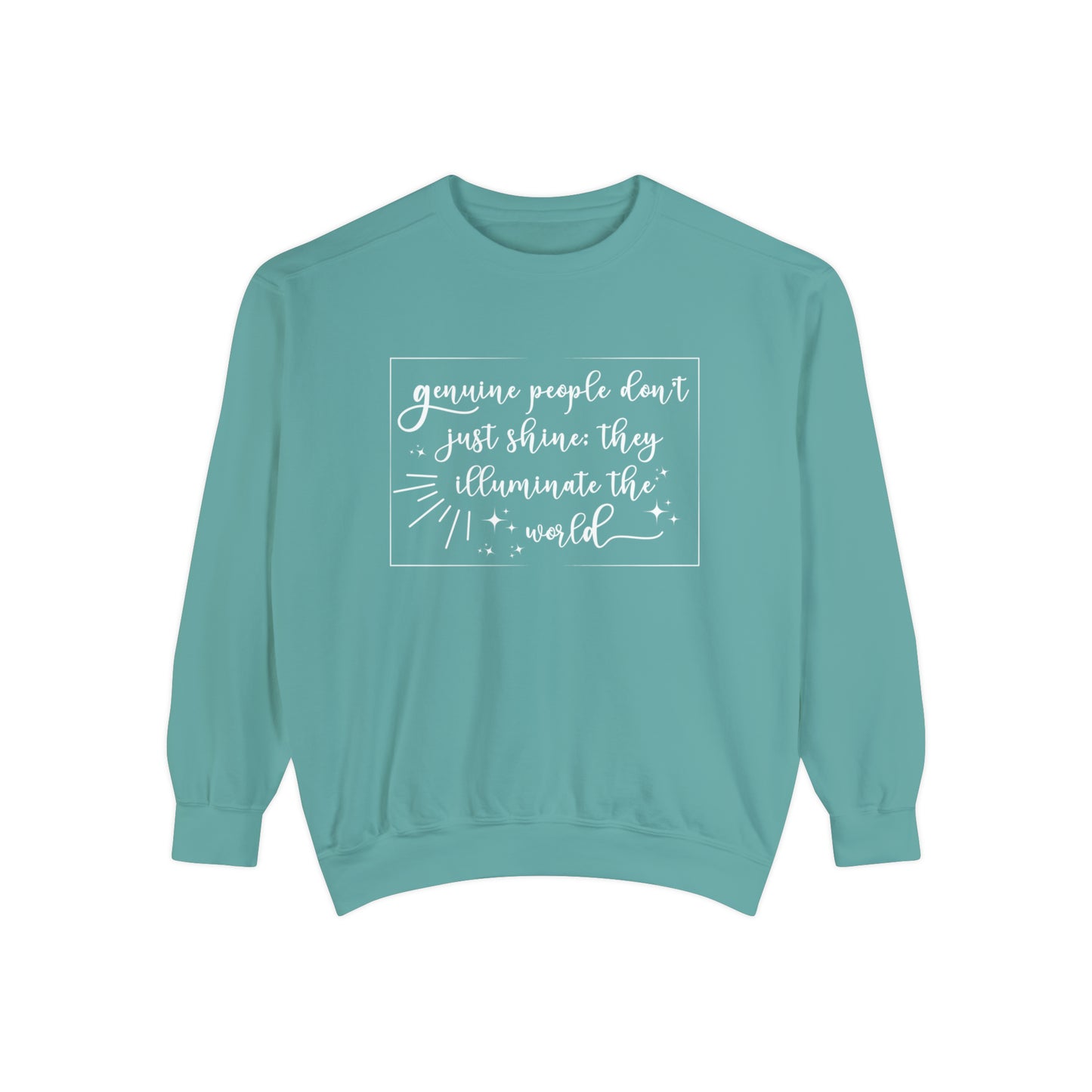 Genuine People Cozy Comfort Colors Women's Sweatshirt - Embrace Authenticity - Eddy and Rita