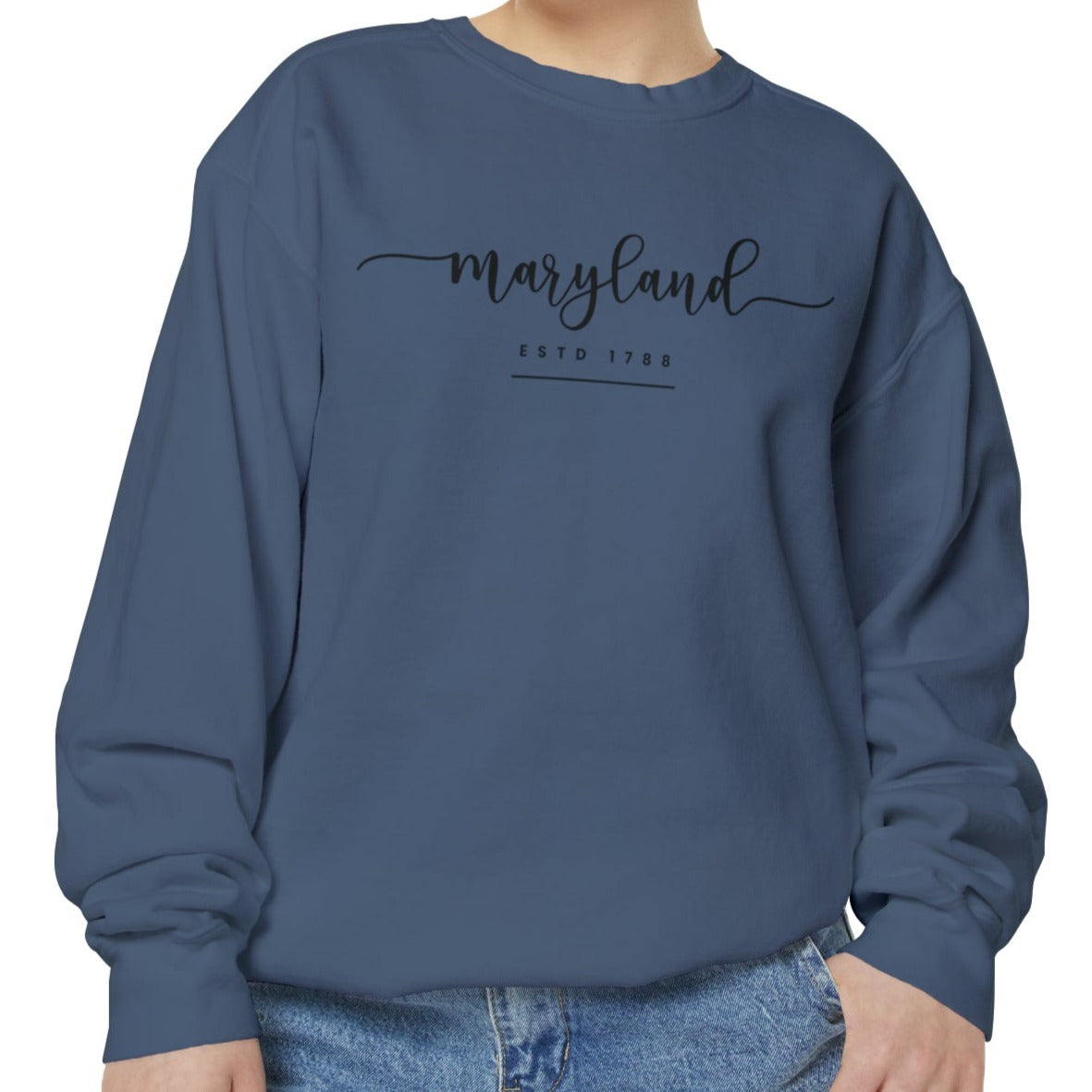 Cozy Comfort Colors Women's Sweatshirt Maryland-Inspired Chic - Eddy and Rita