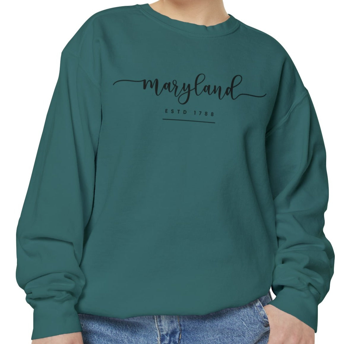 Cozy Comfort Colors Women's Sweatshirt Maryland-Inspired Chic - Eddy and Rita