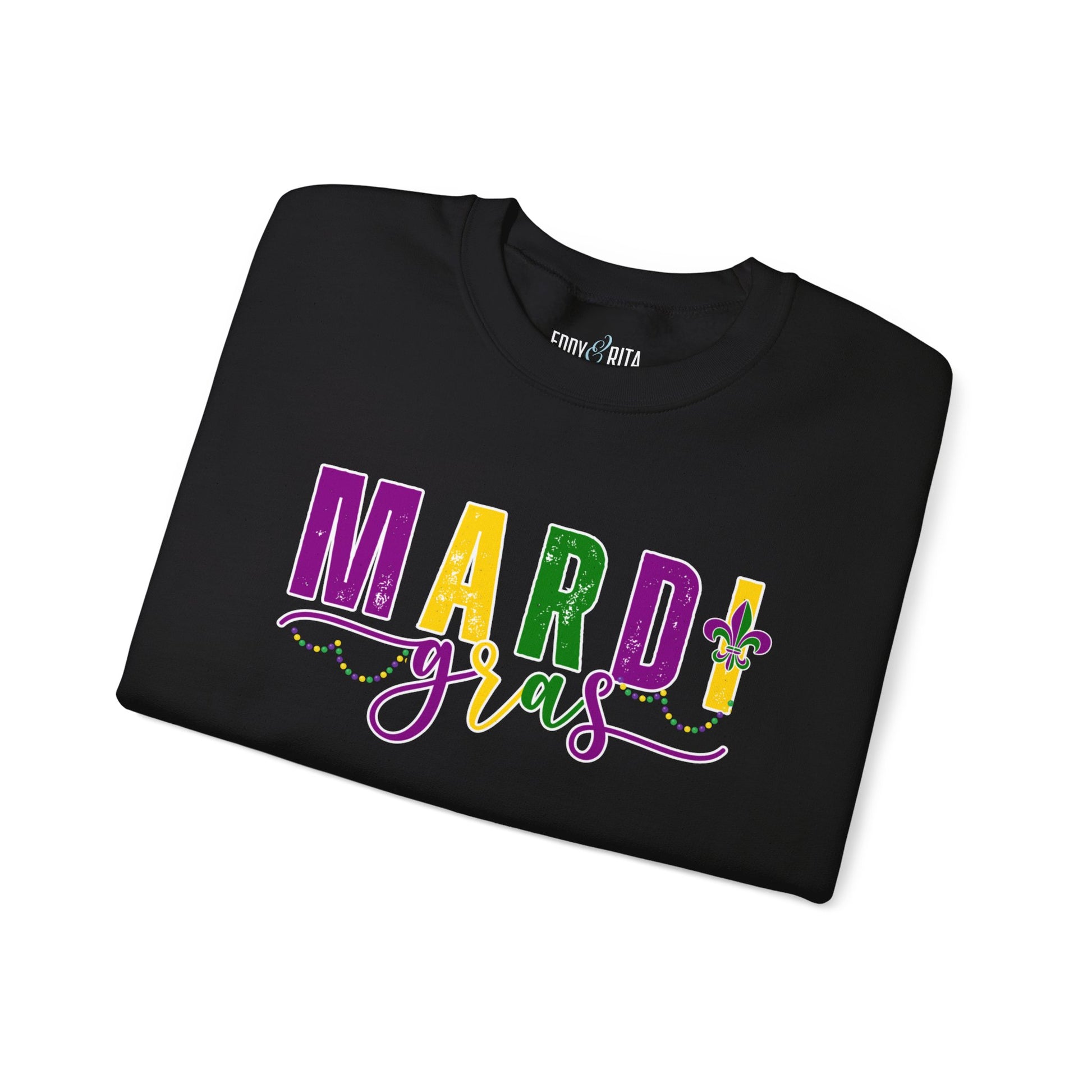 Mardi Gras Magic Women's Sweatshirt: Cozy Carnival Chic for Festive Comfort - Eddy and Rita