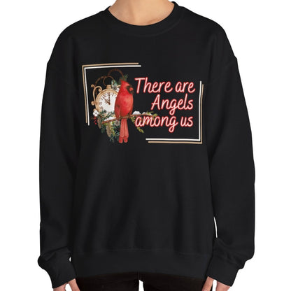 Cardinal Spirit: 'There Are Angels Among Us' Women's Sweatshirt - Eddy and Rita