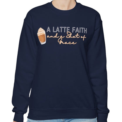 Latte Faith & Shot of Grace: Women's Sweatshirt - Eddy and Rita