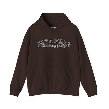 Just a Woman Who Loves Books: Cozy Women's Hoodie for Literary Enthusiasts