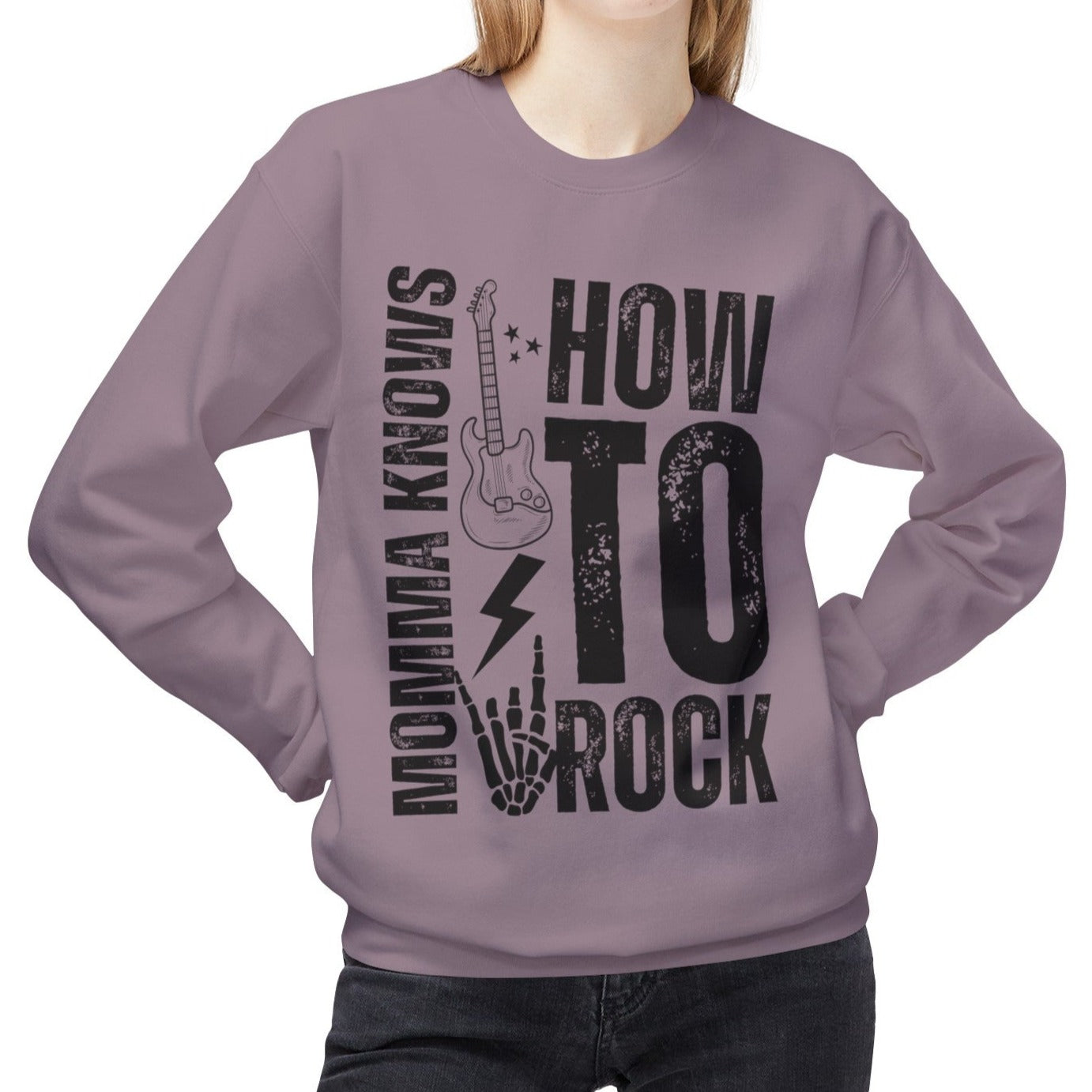 Momma Rockstar Women's Midweight Fleece Sweatshirt - Eddy and Rita