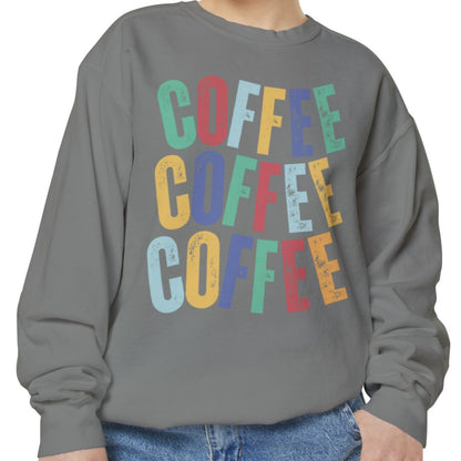 Women's Comfort Colors Coffee Bliss Sweatshirt: Cozy and Vibrant - Eddy and Rita