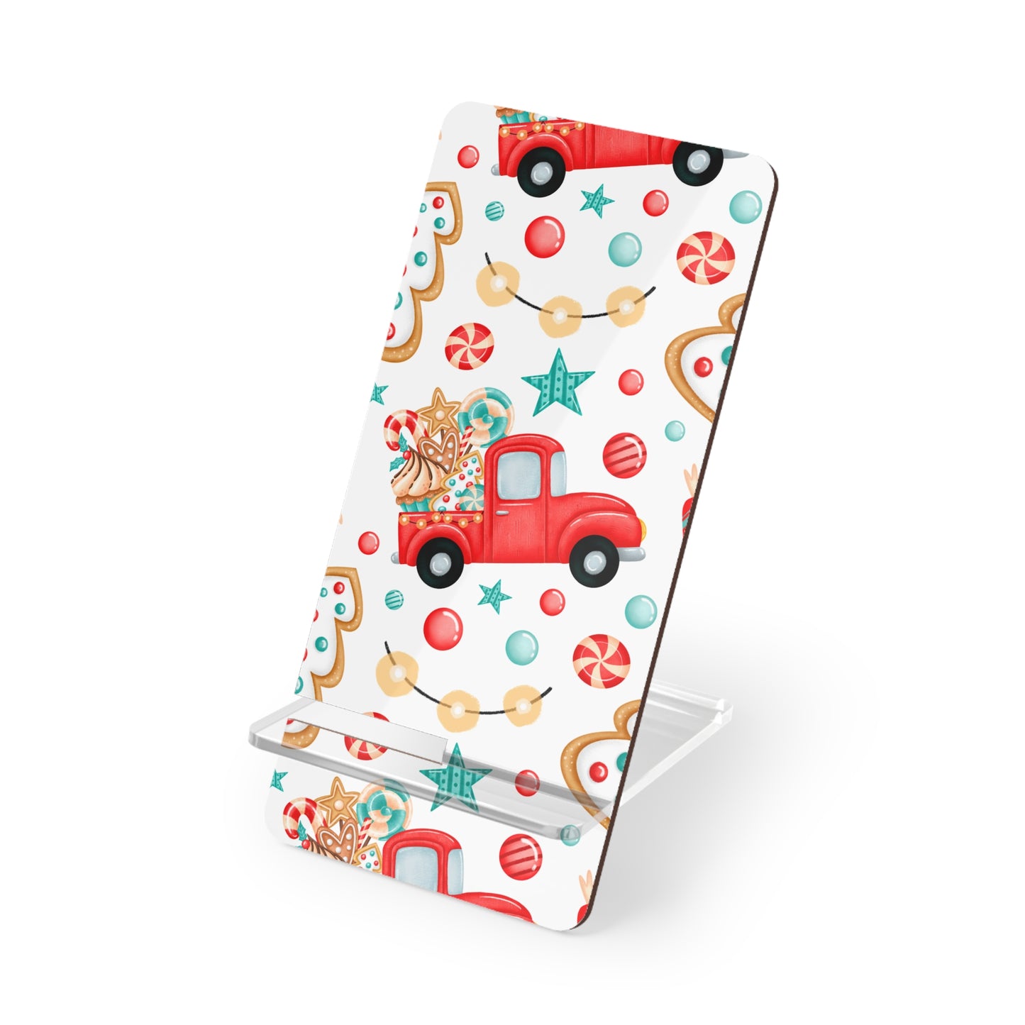 Mobile Display Stand for iPhone – Festive Christmas Truck Design | Perfect Holiday Stocking Stuffer