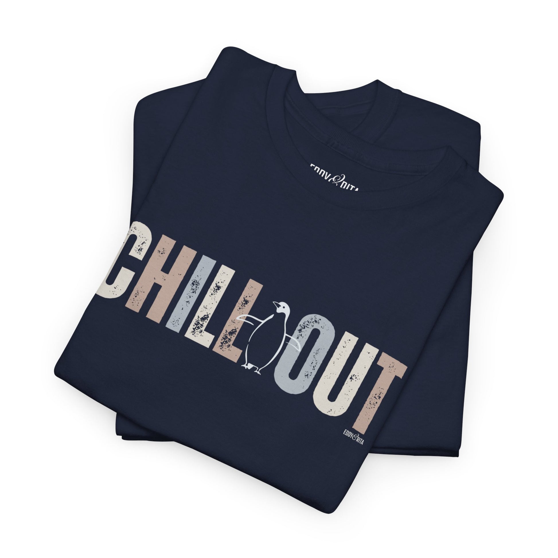 Eddy and Rita Women's Cotton Tee - "Chill Out" Graphic T-Shirt