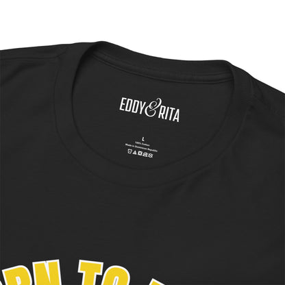 Eddy and Rita Men's Heavy Cotton T-Shirt - "Born to Play Pickleball" Graphic Tee for Pickleball Enthusiasts