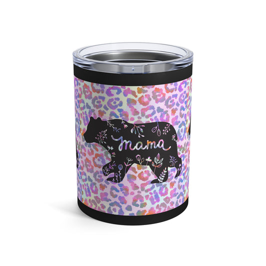 Mama Bear Leopard Print 10oz Stainless Tumbler - Eddy and Rita