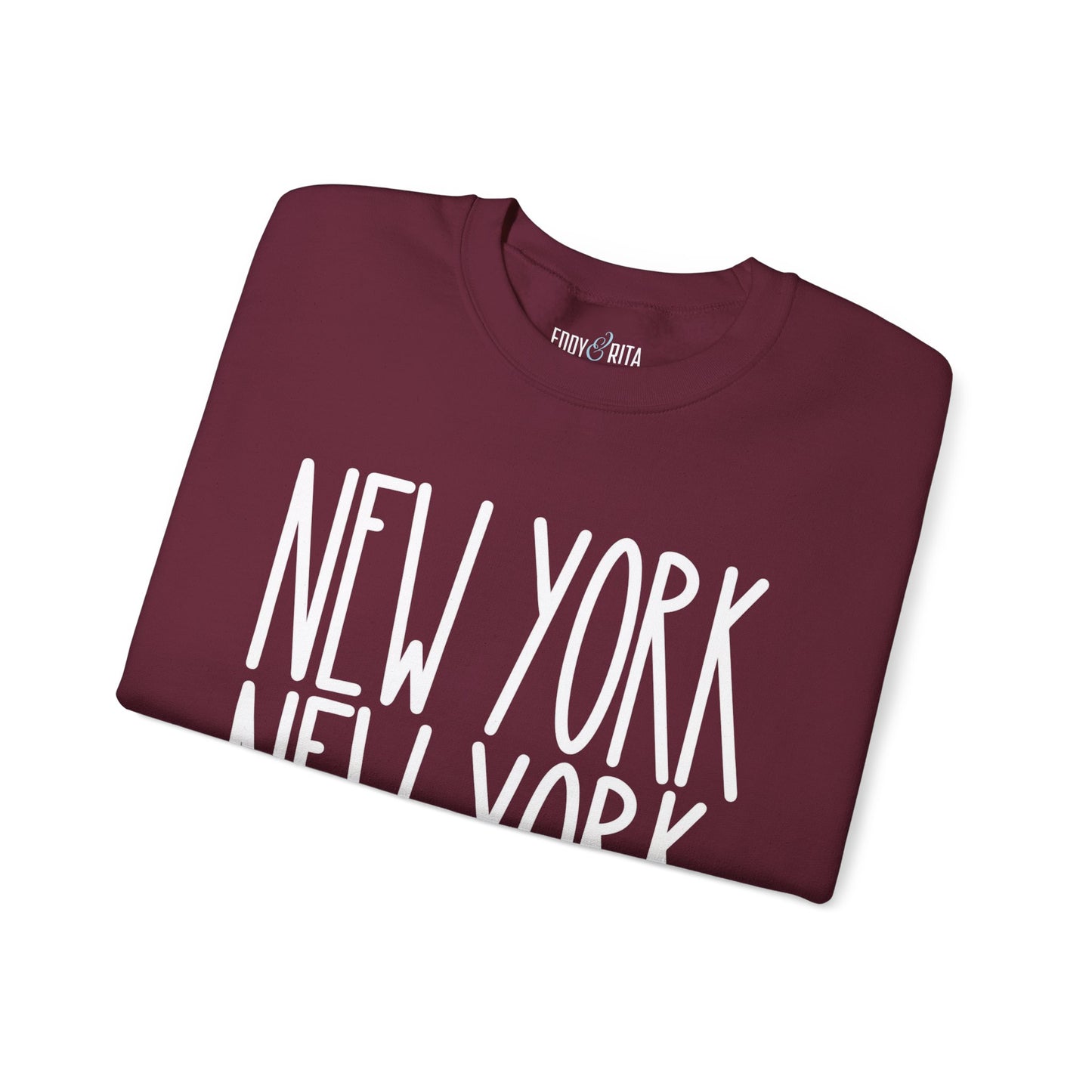 New York New York Chic: Women's Sweatshirt for Urban Style and Cozy Comfort - Eddy and Rita