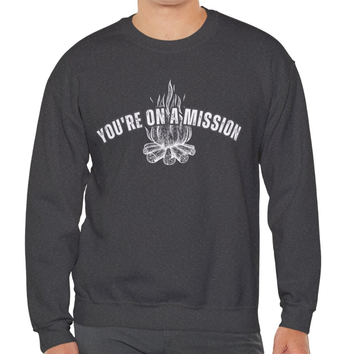 Mission-Driven Men's Empowerment Sweatshirt: Elevate Your Style with Purposeful Comfort