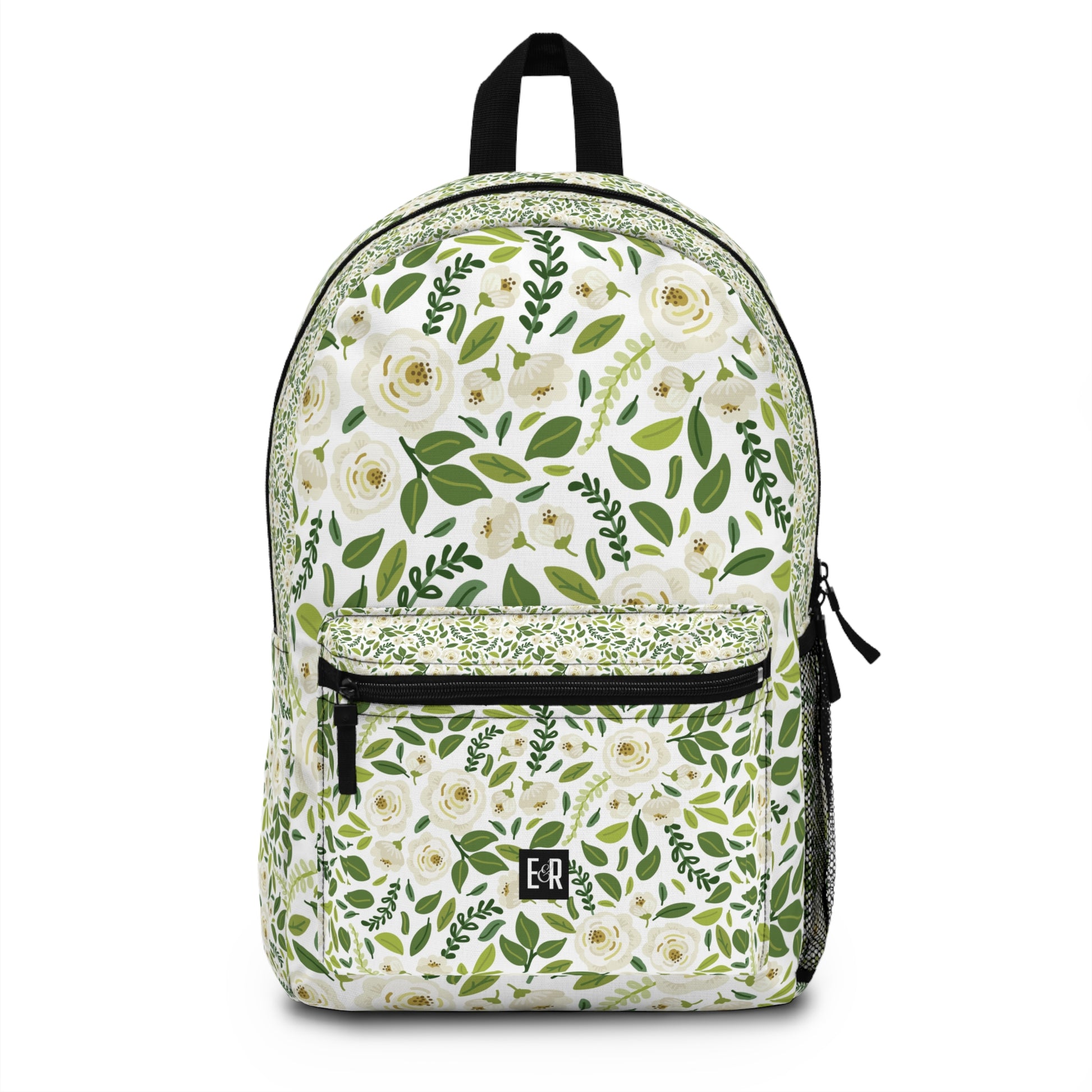 Eddy and Rita Women's White Floral Print Backpack - Premium Designer Bag for Stylish Moms, Nurses, and Professionals