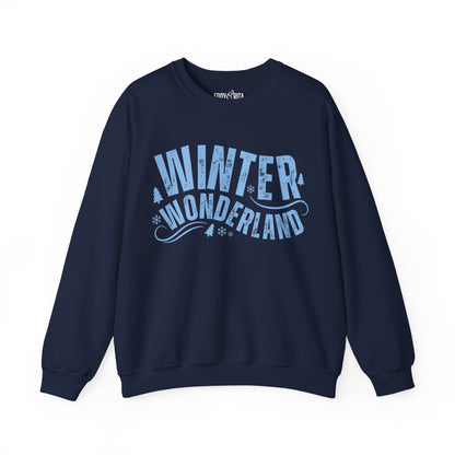 Women's Heavy Sweatshirt – "Winter Wonderland" Cozy Winter Graphic Sweatshirt