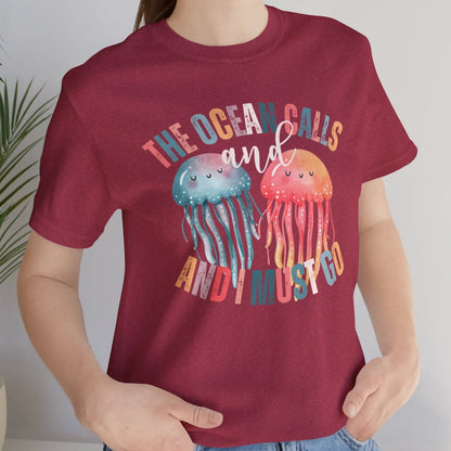 Ocean Calling Jellyfish Women's Bella Canvas Tee - Eddy and Rita