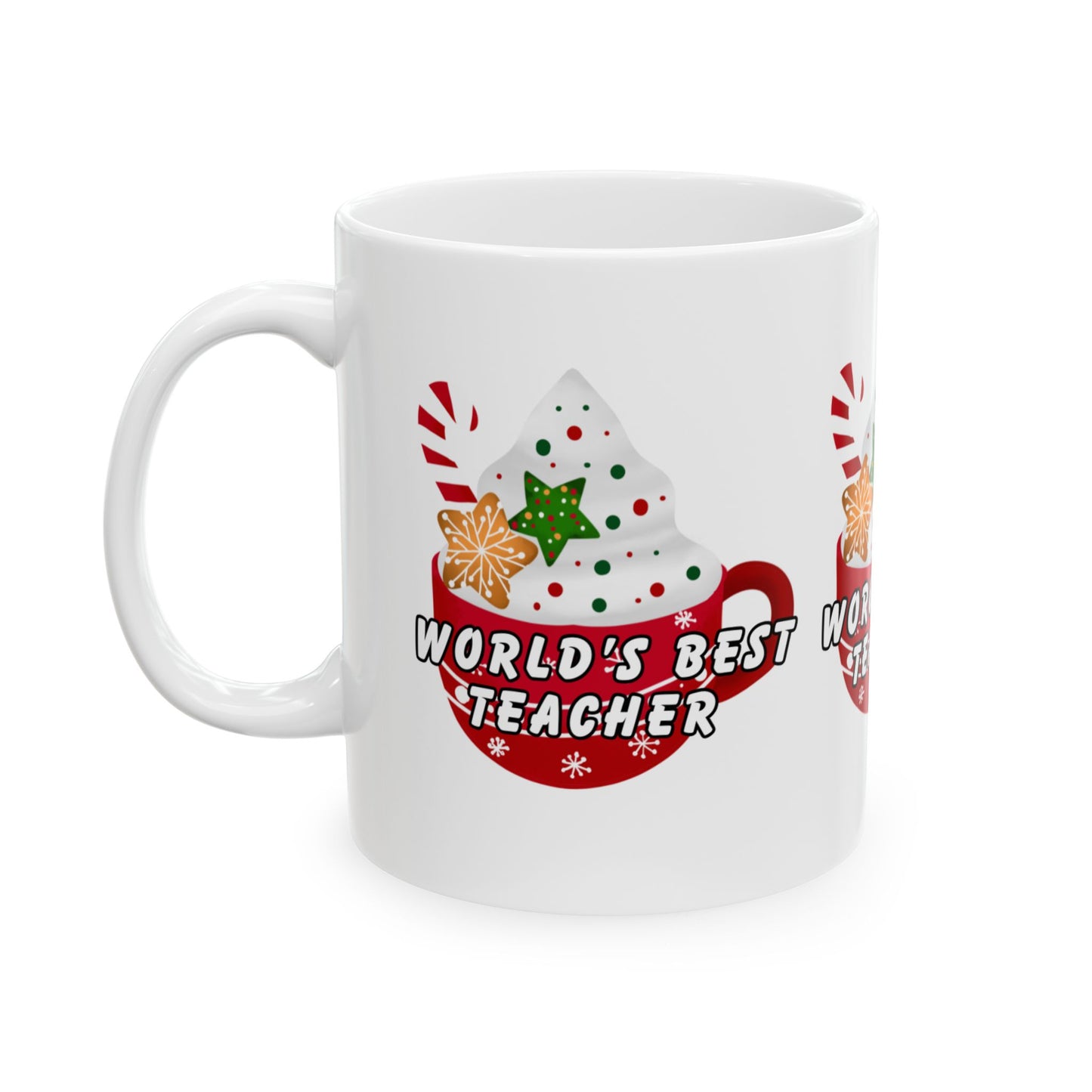 11 oz Ceramic Mug – “World’s Best Teacher” | Thoughtful and Appreciative Coffee Cup for Educators