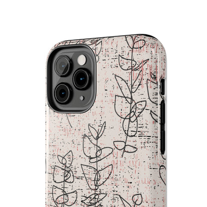 Boho Style Black and White Flowers iPhone Case - Chic and Stylish Floral Design Cover