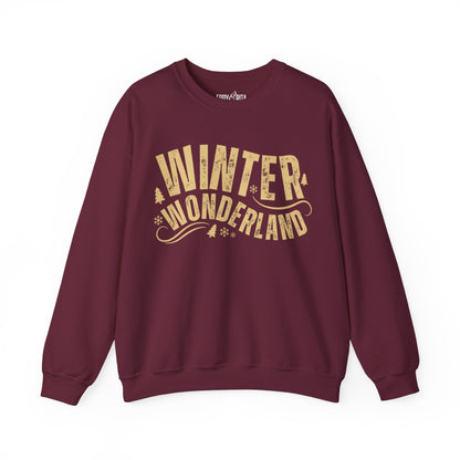 Women's Heavy Sweatshirt – "Winter Wonderland" Cozy Winter Graphic Sweatshirt