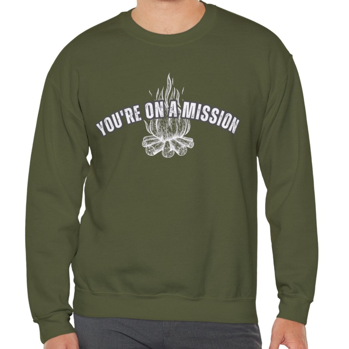 Mission-Driven Men's Empowerment Sweatshirt: Elevate Your Style with Purposeful Comfort