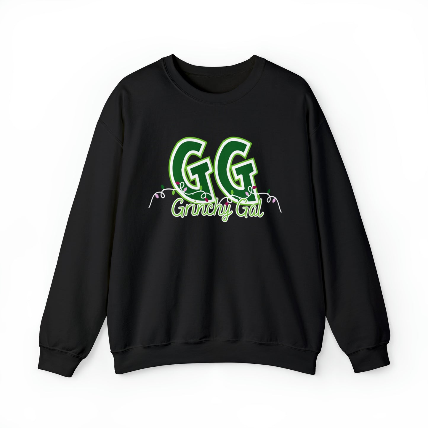 Women's 'GG' Grinchy Girl Christmas Lights Sweatshirt Success - Eddy and Rita