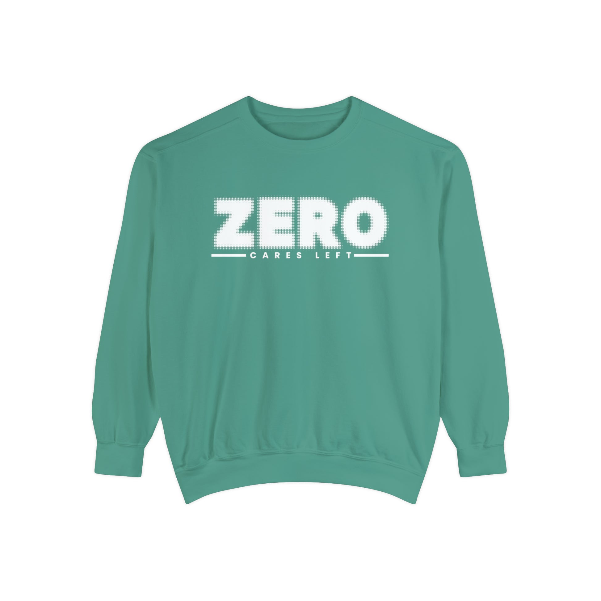 Zero Cares Left Comfort Colors Men's Sweatshirt - Effortless Vibes - Eddy and Rita