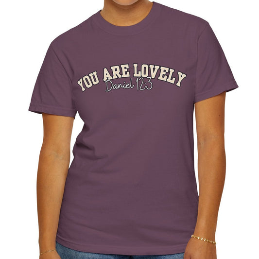 Comfort Colors Women's You Are Lovely: Empowering T-Shirt for Positive Vibes - Eddy and Rita