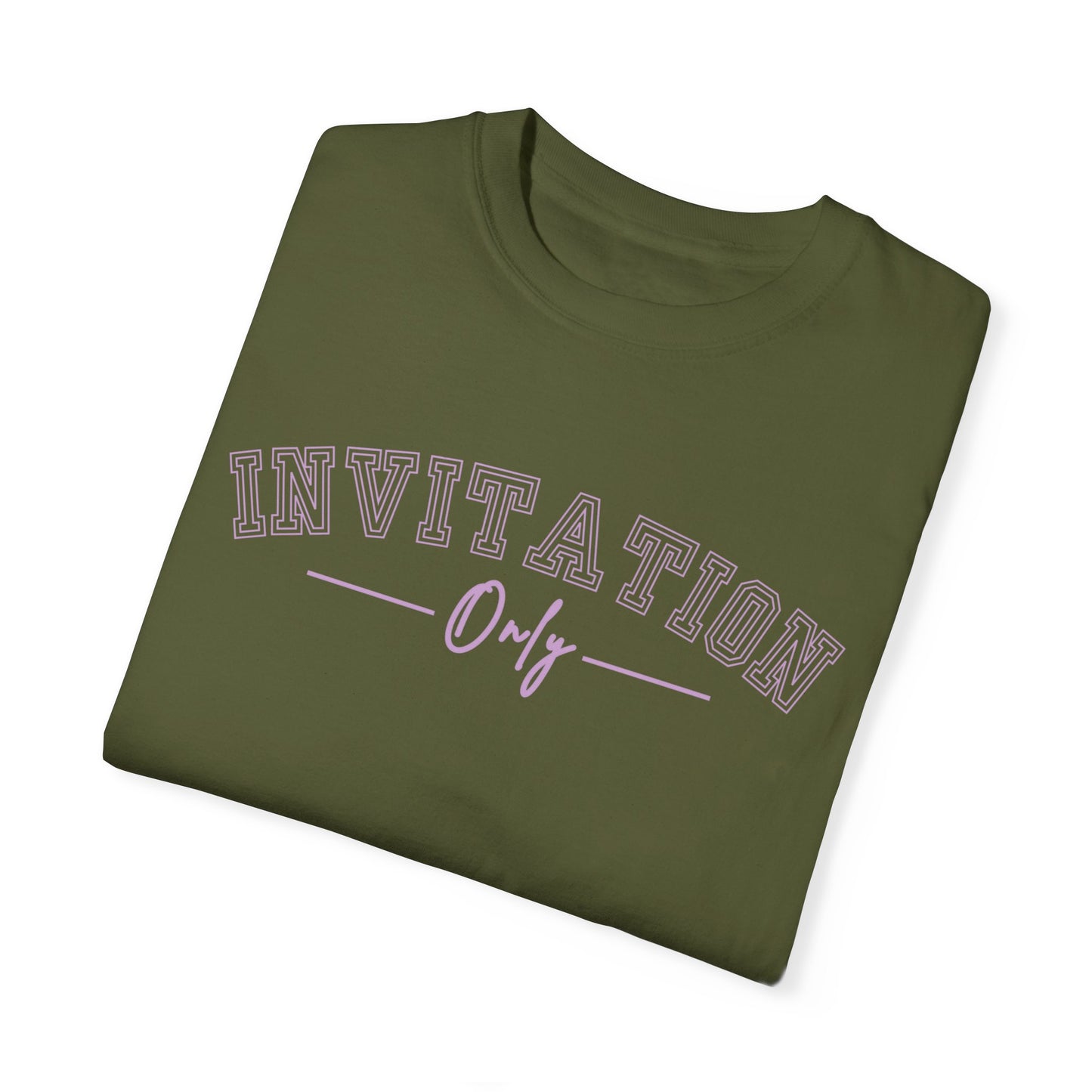 Eddy and Rita Women's Comfort Colors T-Shirt - "Invitation Only" Exclusive Graphic Tee