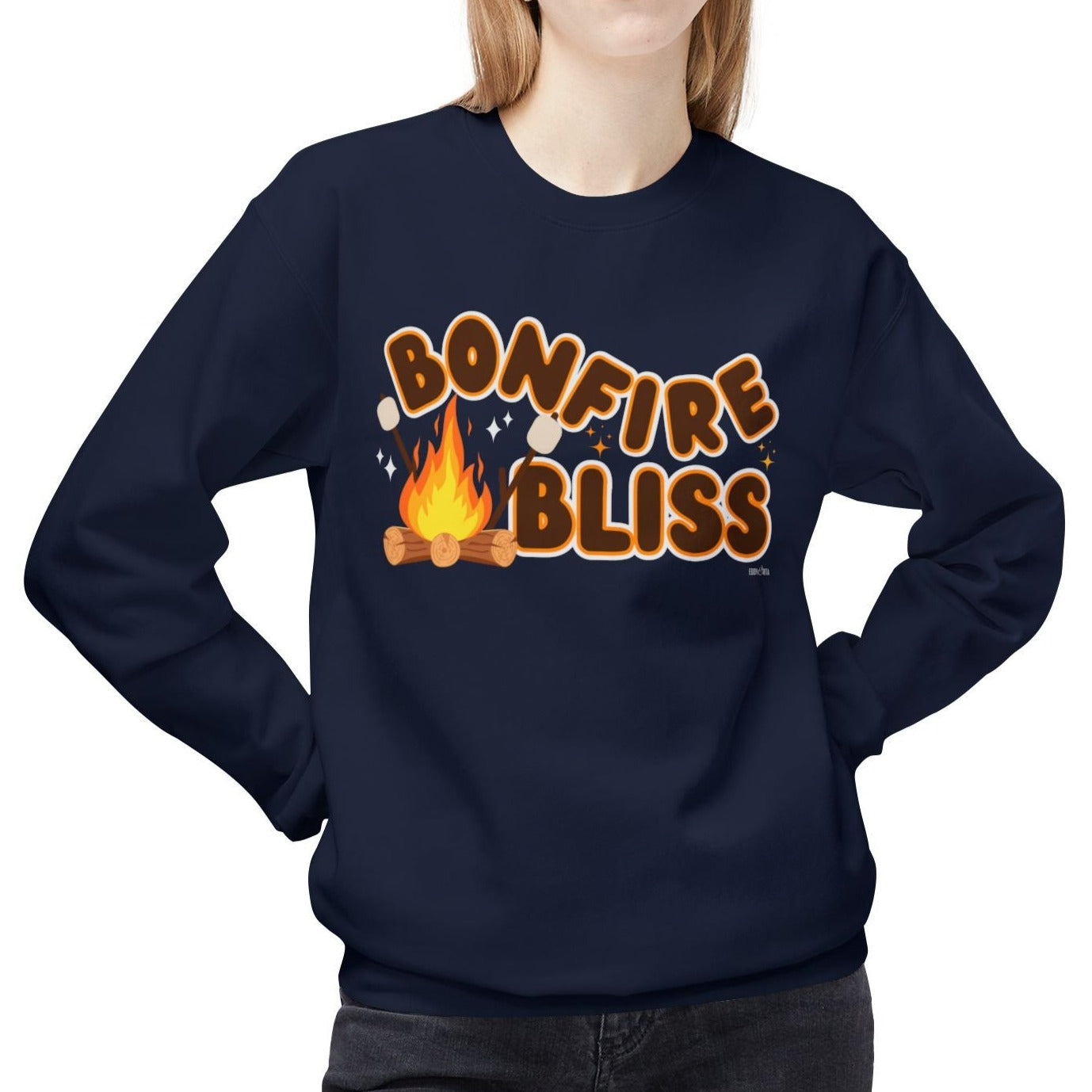 Eddy and Rita Women's Midweight Sweatshirt - "Bonfire Bliss" Fall Graphic Pullover