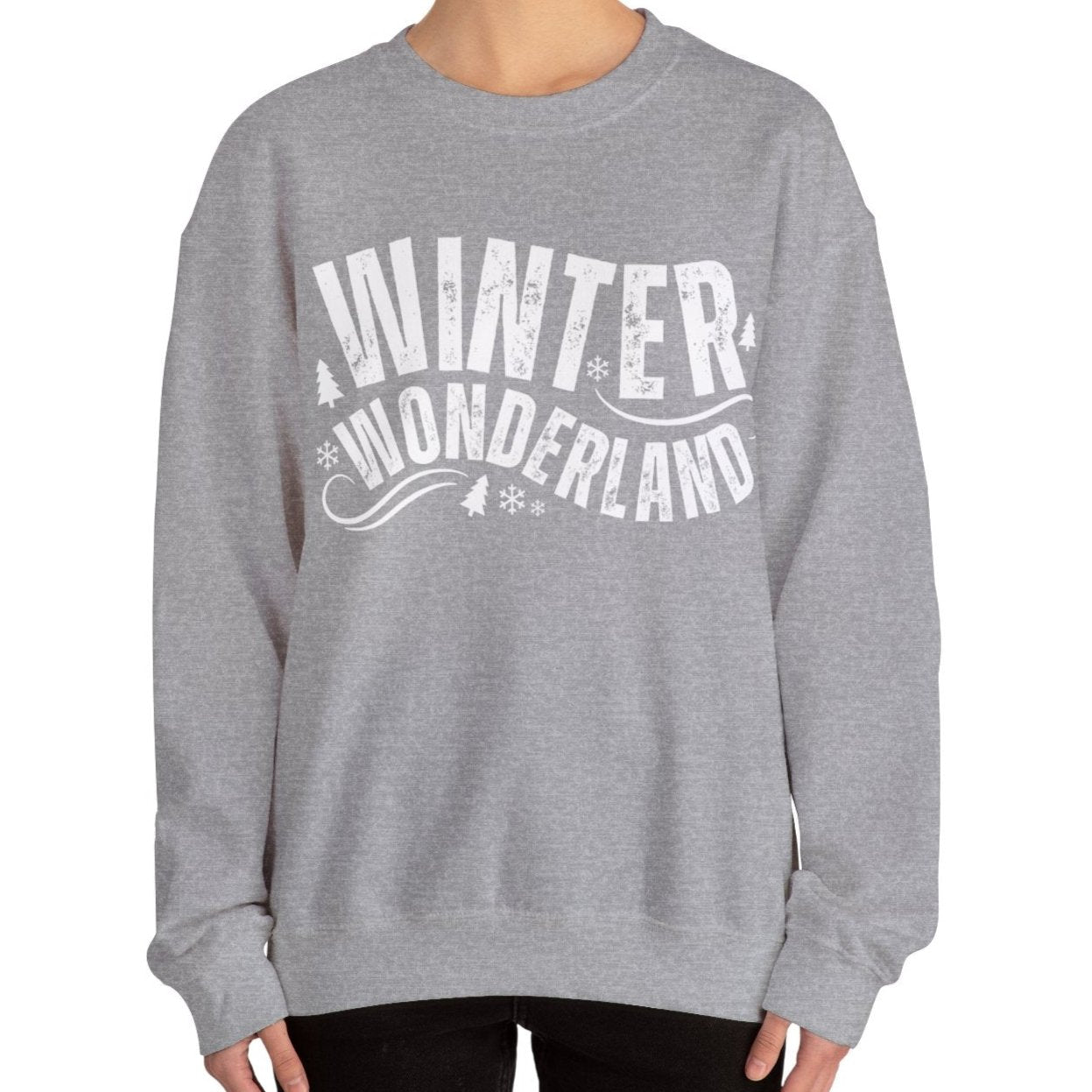 Women's Heavy Sweatshirt – "Winter Wonderland" Cozy Winter Graphic Sweatshirt