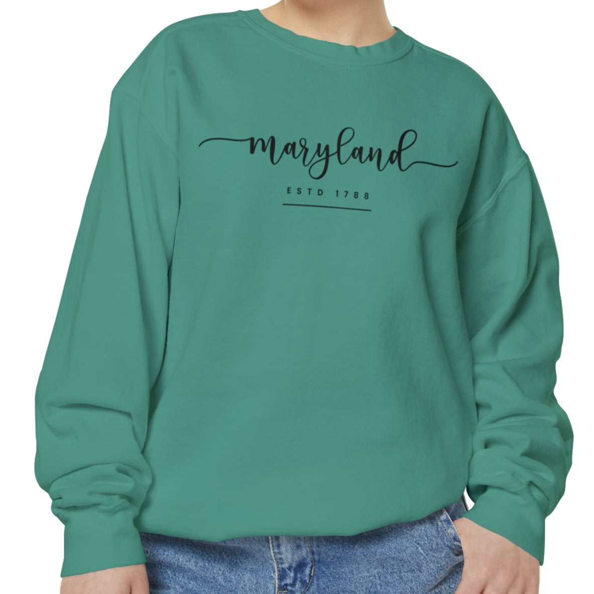 Cozy Comfort Colors Women's Sweatshirt Maryland-Inspired Chic - Eddy and Rita