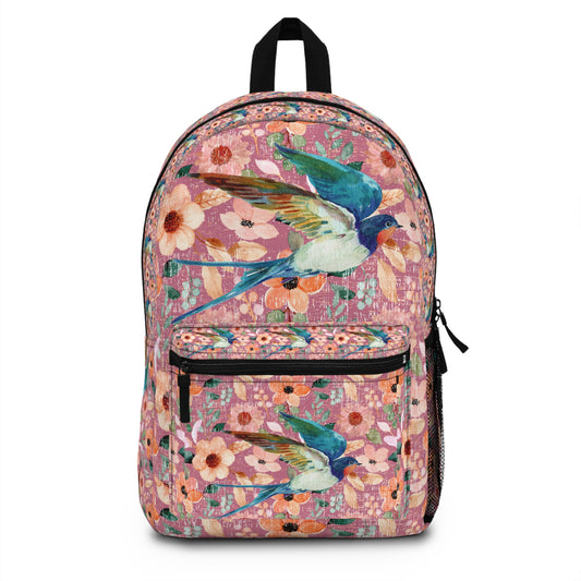 Bright Swallow Floral Women's Backpack - Eddy and Rita