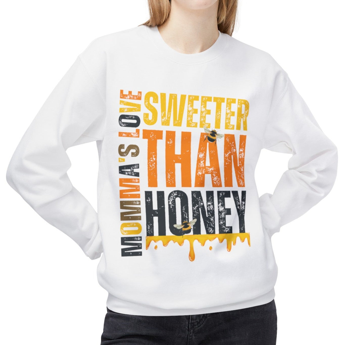 Momma's Honey Love Women's Midweight Fleece Sweatshirt - Eddy and Rita