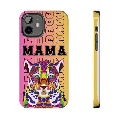 Colorful Cheetah 'Boss Mama' iPhone Case - Stylish and Empowering Protective Cover