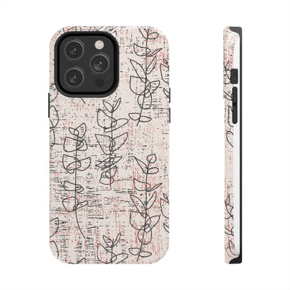 Boho Style Black and White Flowers iPhone Case - Chic and Stylish Floral Design Cover