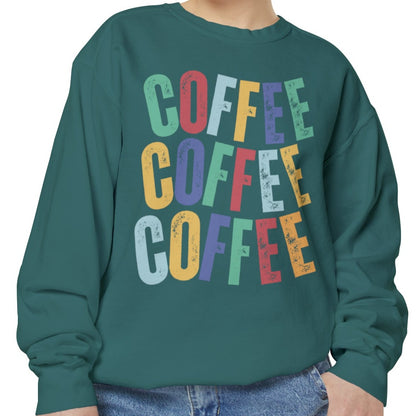 Women's Comfort Colors Coffee Bliss Sweatshirt: Cozy and Vibrant - Eddy and Rita