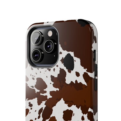 Tough Phone Case for iPhone – Cow Spots Design | Stylish and Durable Stocking Stuffer Gift