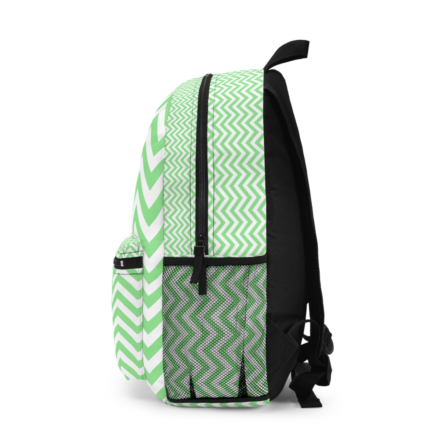 Eddy and Rita Women's Mint Green and White Chevron Backpack - Premium Designer Bag