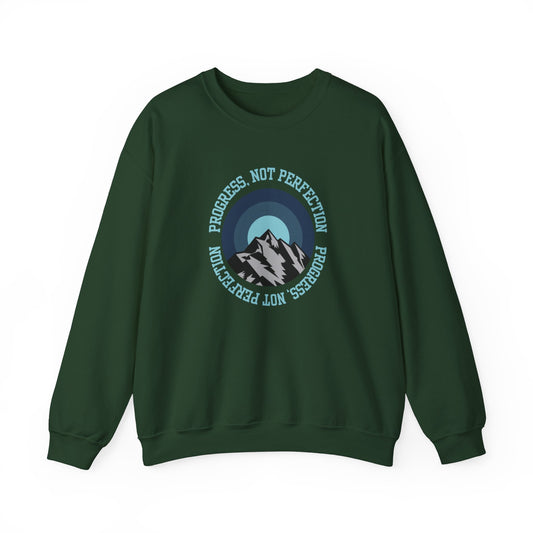 Progress Not Perfection Men's Empowerment Sweatshirt: - Eddy and Rita