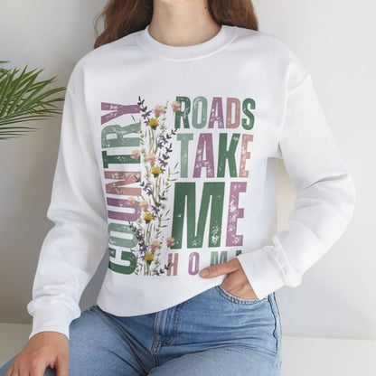 Country Roads Wildflower Women's Sweatshirt - Eddy and Rita