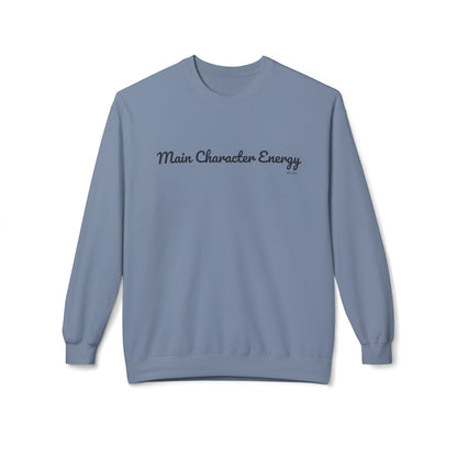 Eddy and Rita Women's Midweight Crewneck Sweatshirt - "Main Character Energy" Inspirational Graphic Pullover