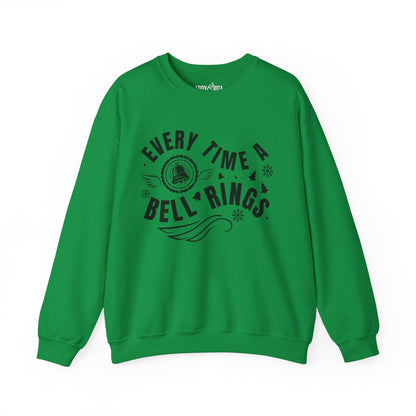 Women's Heavy Sweatshirt – "Every Time a Bell Rings" Christmas Graphic Sweatshirt